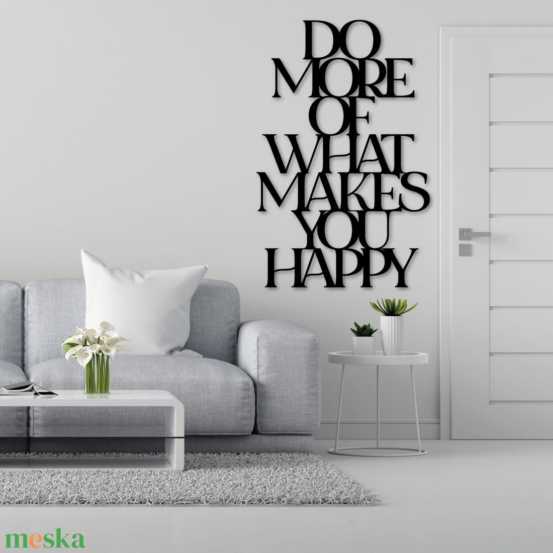 Fából készült felirat- Do more of what makes you happy - otthon & életmód - dekoráció - fali és függő dekoráció - felirat - Meska.hu