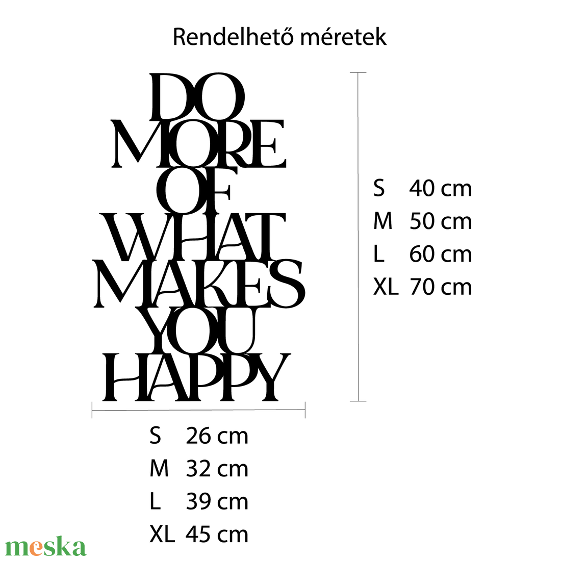 Fából készült felirat- Do more of what makes you happy - otthon & életmód - dekoráció - fali és függő dekoráció - felirat - Meska.hu
