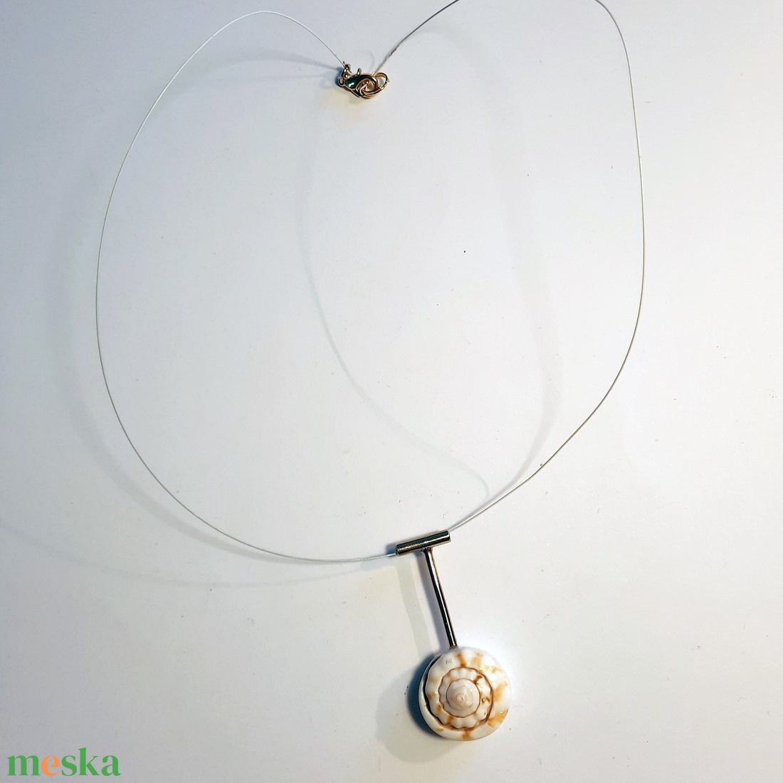 B268. Sodrony nyaklánc csiga medállal - ékszer - nyaklánc - medálos nyaklánc - Meska.hu