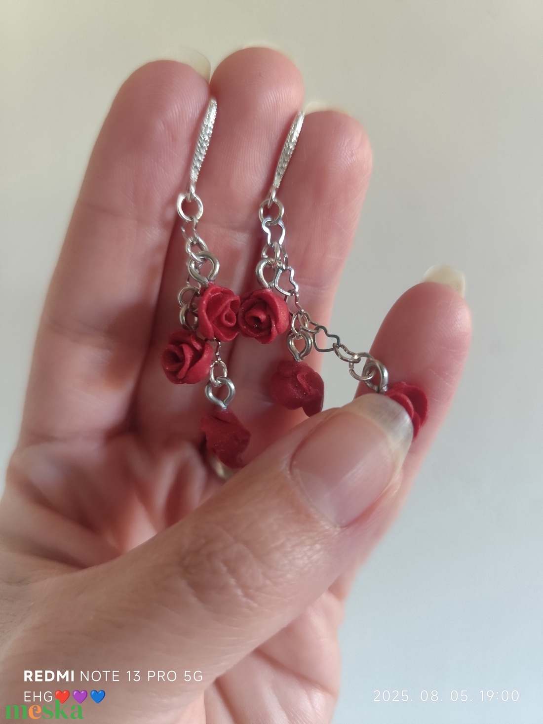 Rózsa fülbevaló  - ékszer - fülbevaló - lógó fülbevaló - Meska.hu Rózsa fülbevaló  - ékszer - fülbevaló - lógó fülbevaló - Meska.hu