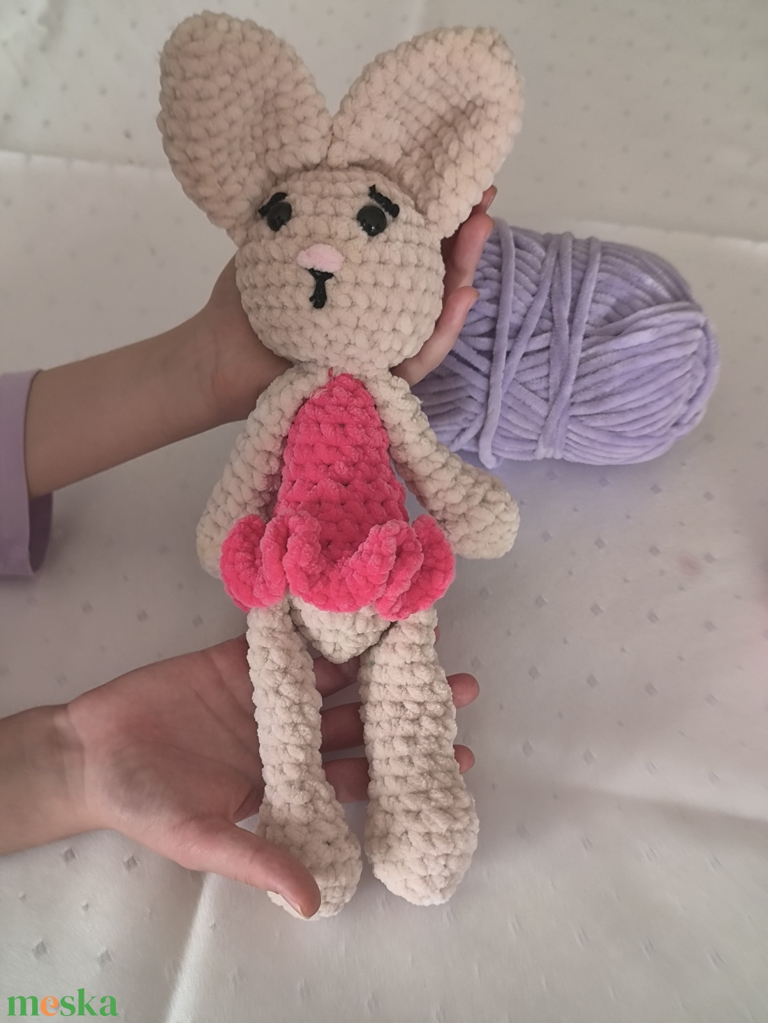 Róza balerina nyuszi - játék & sport - plüssállat & játékfigura - nyuszi - Meska.hu