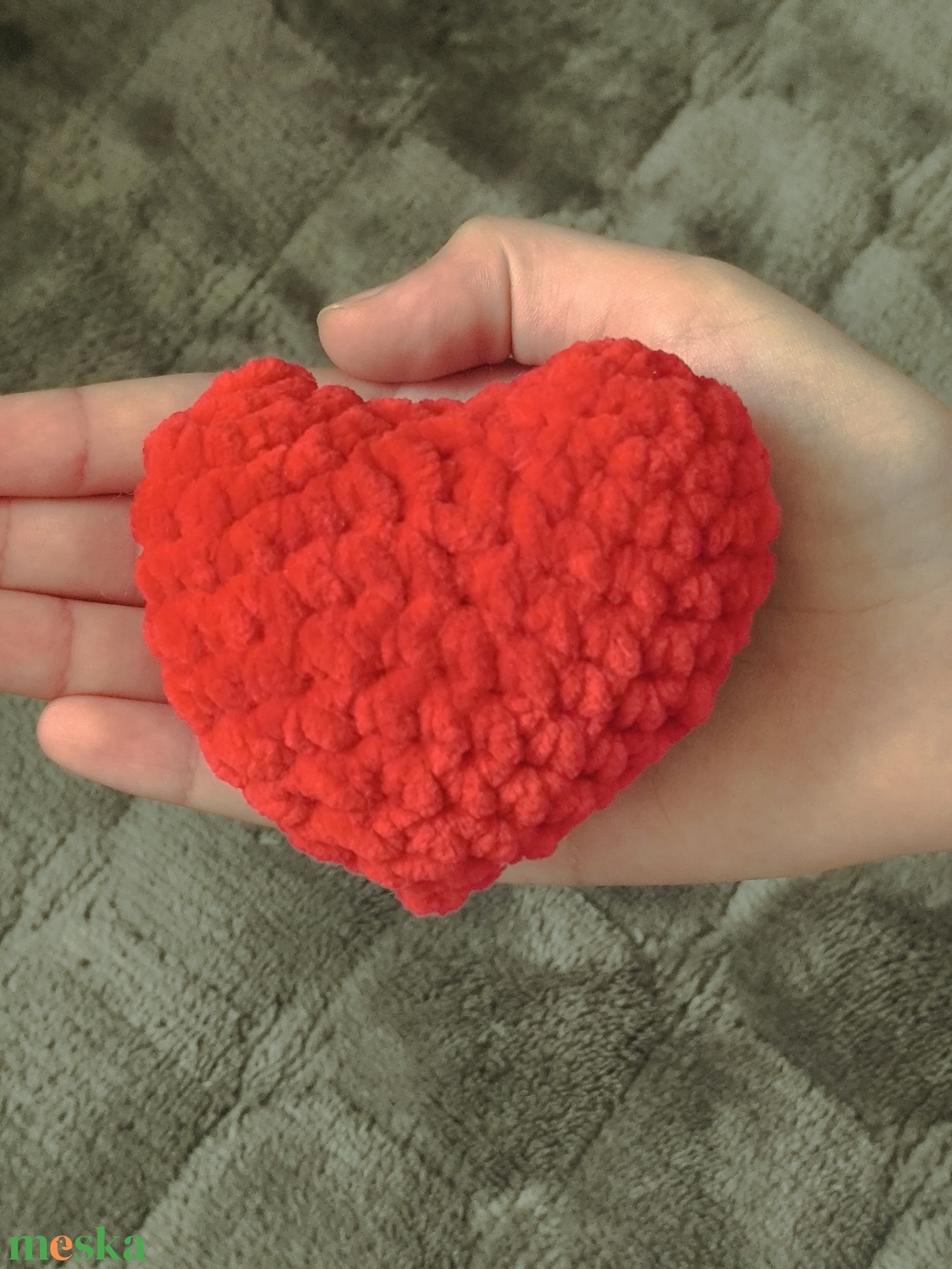Horgolt piros szív � kézzel készült amigurumi ajándék - játék & sport - plüssállat & játékfigura - más figura - Meska.hu