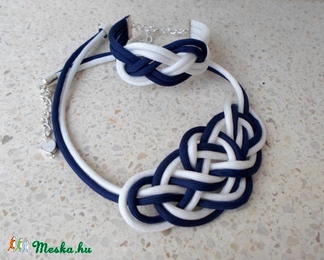 Tengerész csomózott szett/kék-fehér/matróz -  - Meska.hu