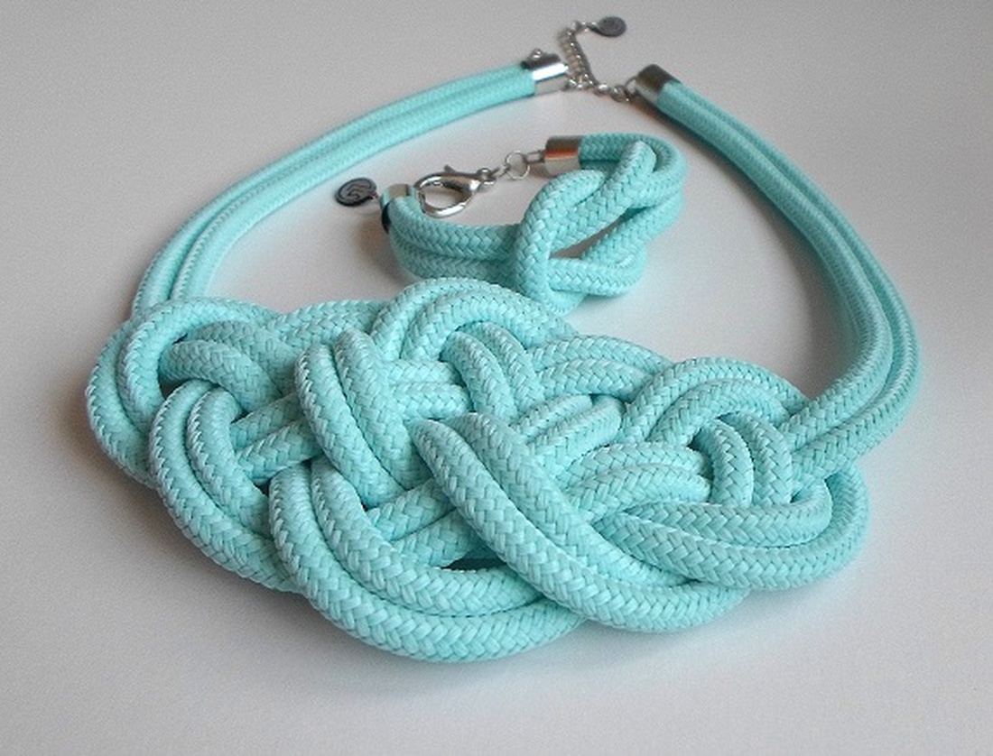 Osiris szett/türkiz/csomós -  - Meska.hu