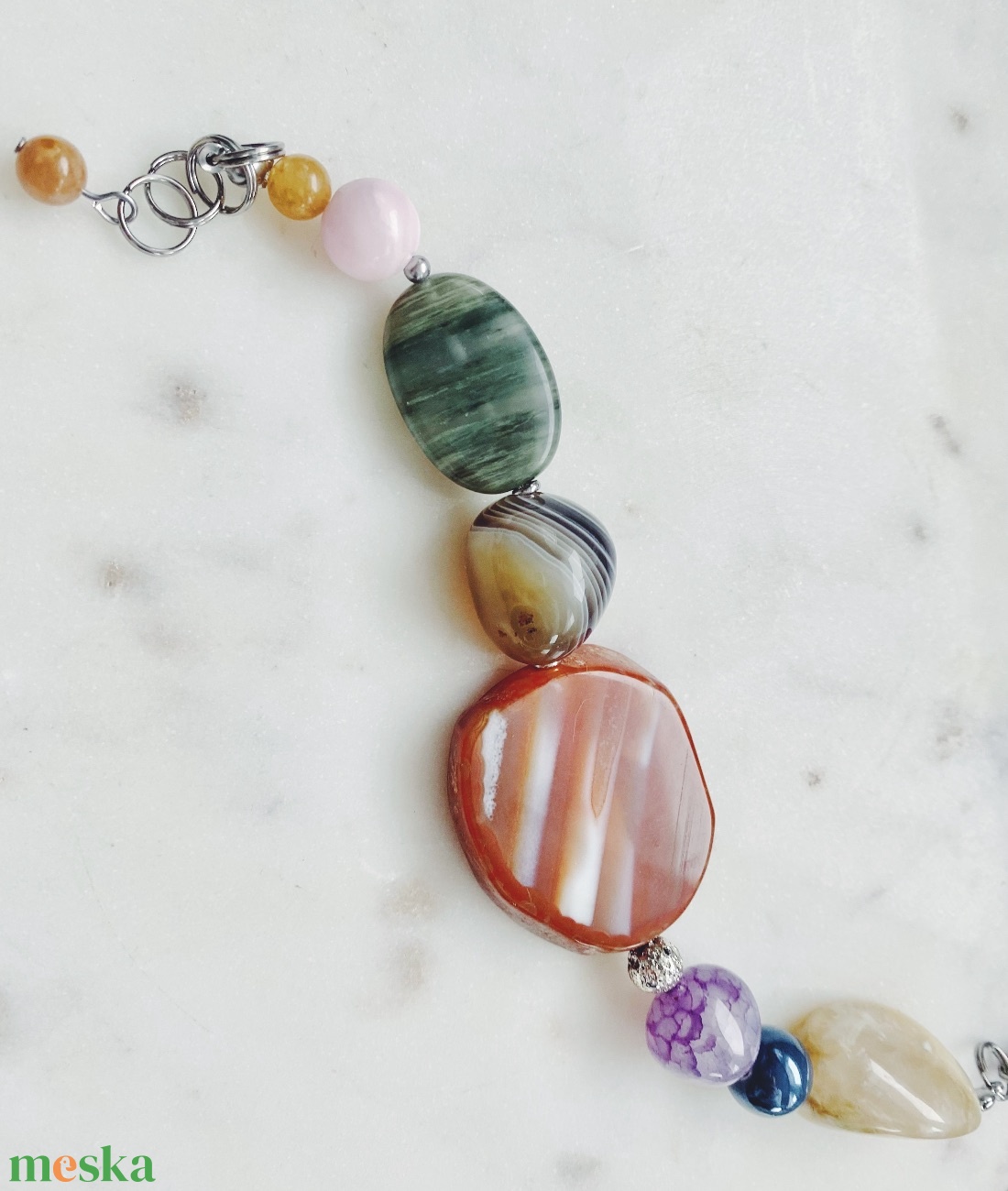 Krisztina Lango egyedi ásványkő karkötő - ékszer - karkötő - ásványkarkötő - Meska.hu