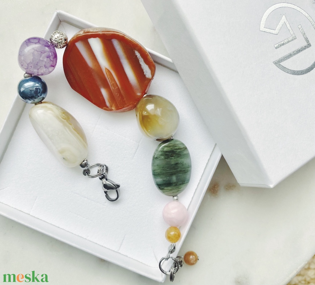 Krisztina Lango egyedi ásványkő karkötő - ékszer - karkötő - ásványkarkötő - Meska.hu