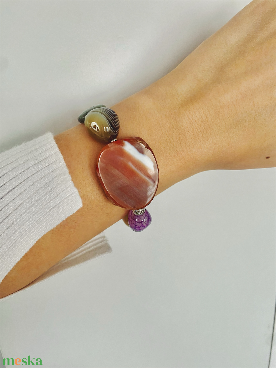 Krisztina Lango egyedi ásványkő karkötő - ékszer - karkötő - ásványkarkötő - Meska.hu