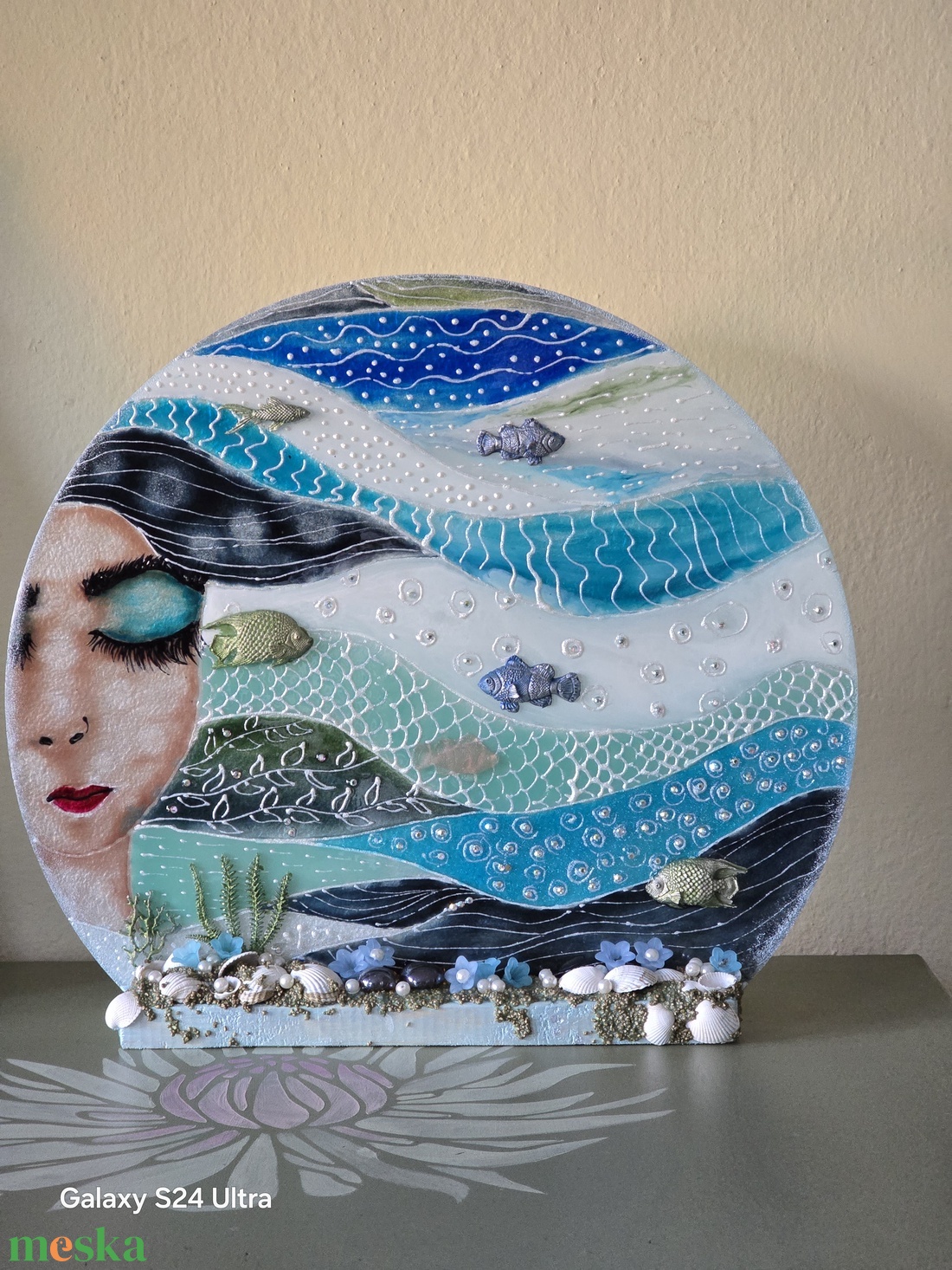 Tenger ihlette dekoráció - otthon & életmód - dekoráció - asztal és polc dekoráció - asztaldísz - Meska.hu