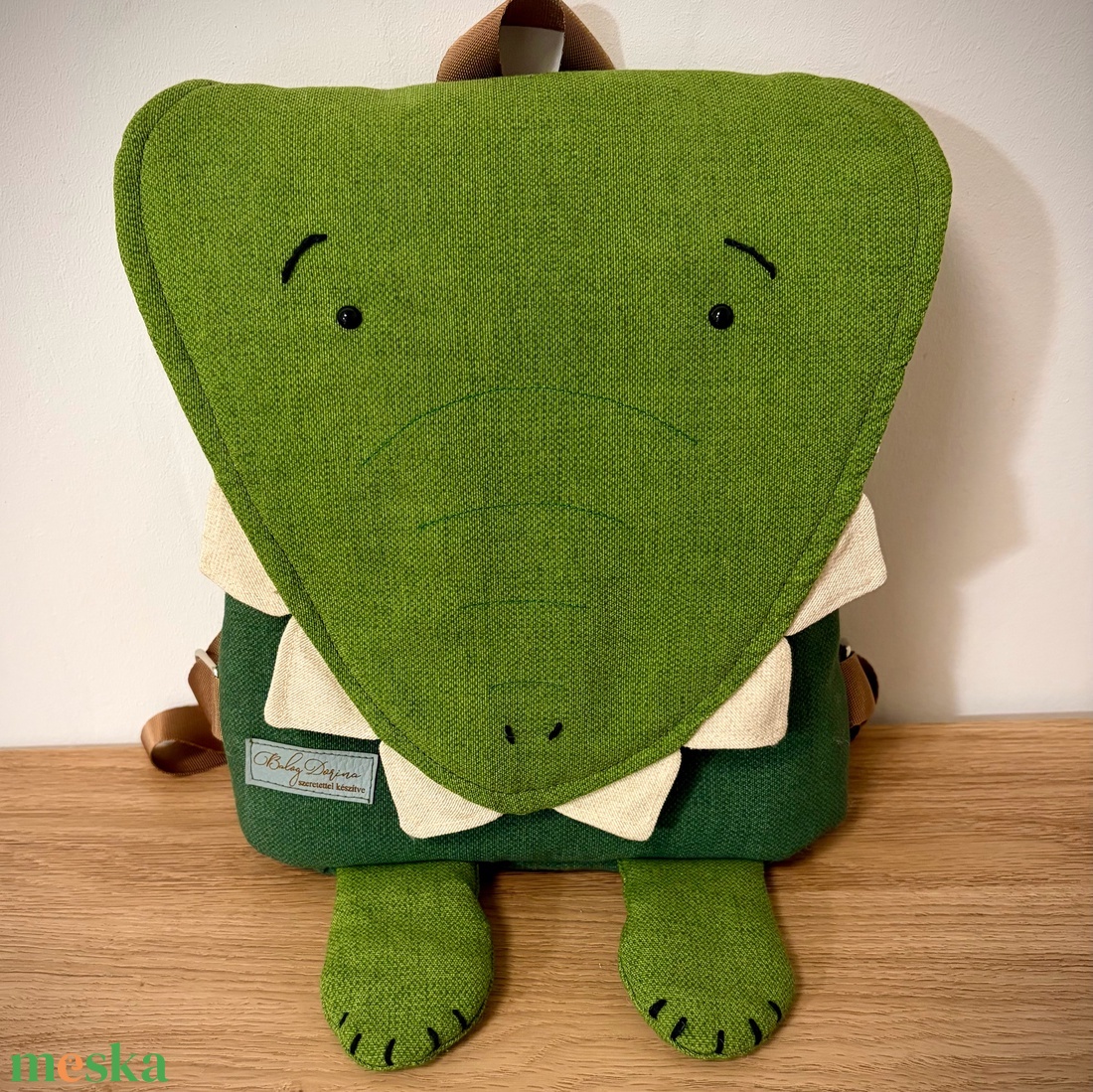 Krokodilos gyermek hátizsák - játék & sport - ovis felszerelés - ovis hátizsák - Meska.hu