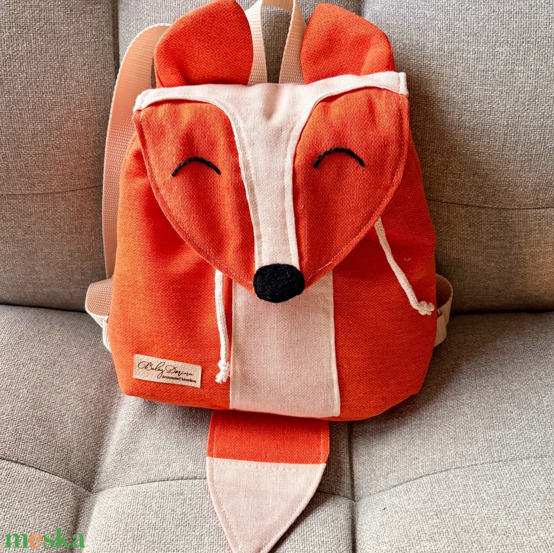 Rókás gyermek hátizsák - játék & sport - ovis felszerelés - ovis hátizsák - Meska.hu