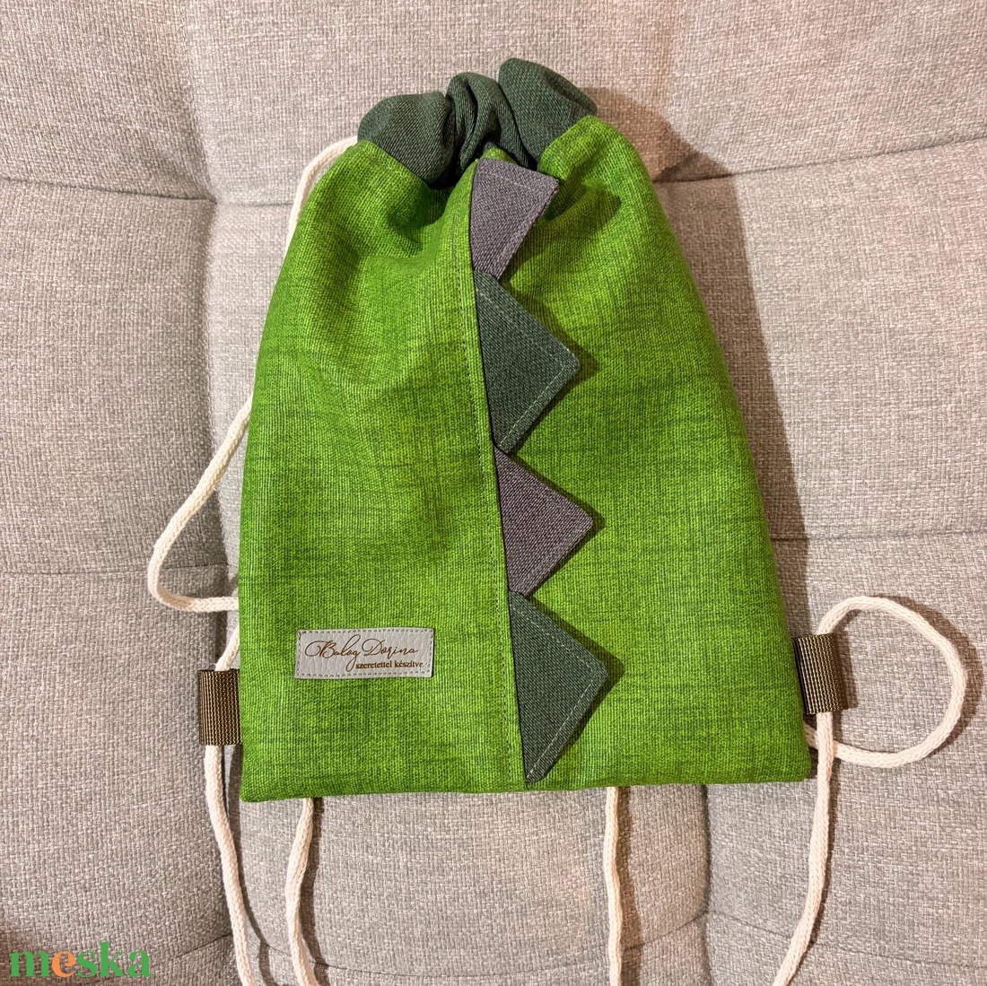 Dinos gyermek tornazsák - táska & tok - hátizsák - hátizsák - Meska.hu