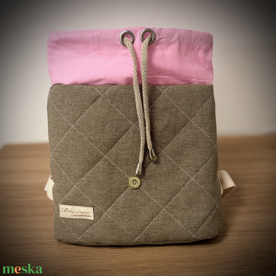 Rózsaszín virágos gyermek hátizsák - játék & sport - ovis felszerelés - ovis hátizsák - Meska.hu