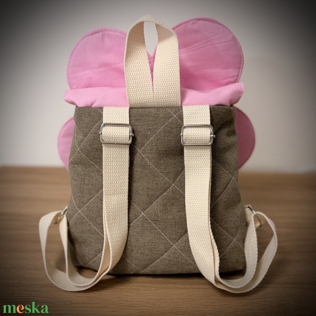 Rózsaszín virágos gyermek hátizsák - játék & sport - ovis felszerelés - ovis hátizsák - Meska.hu