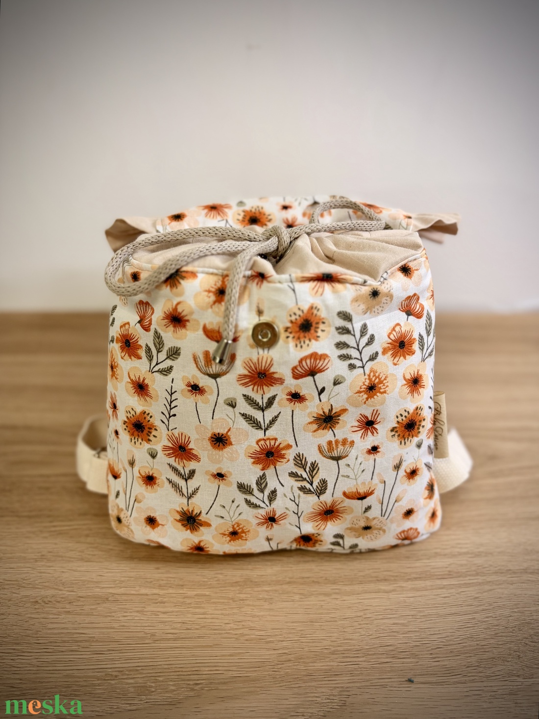 Virágos, fodros gyermek hátizsák - játék & sport - ovis felszerelés - ovis hátizsák - Meska.hu