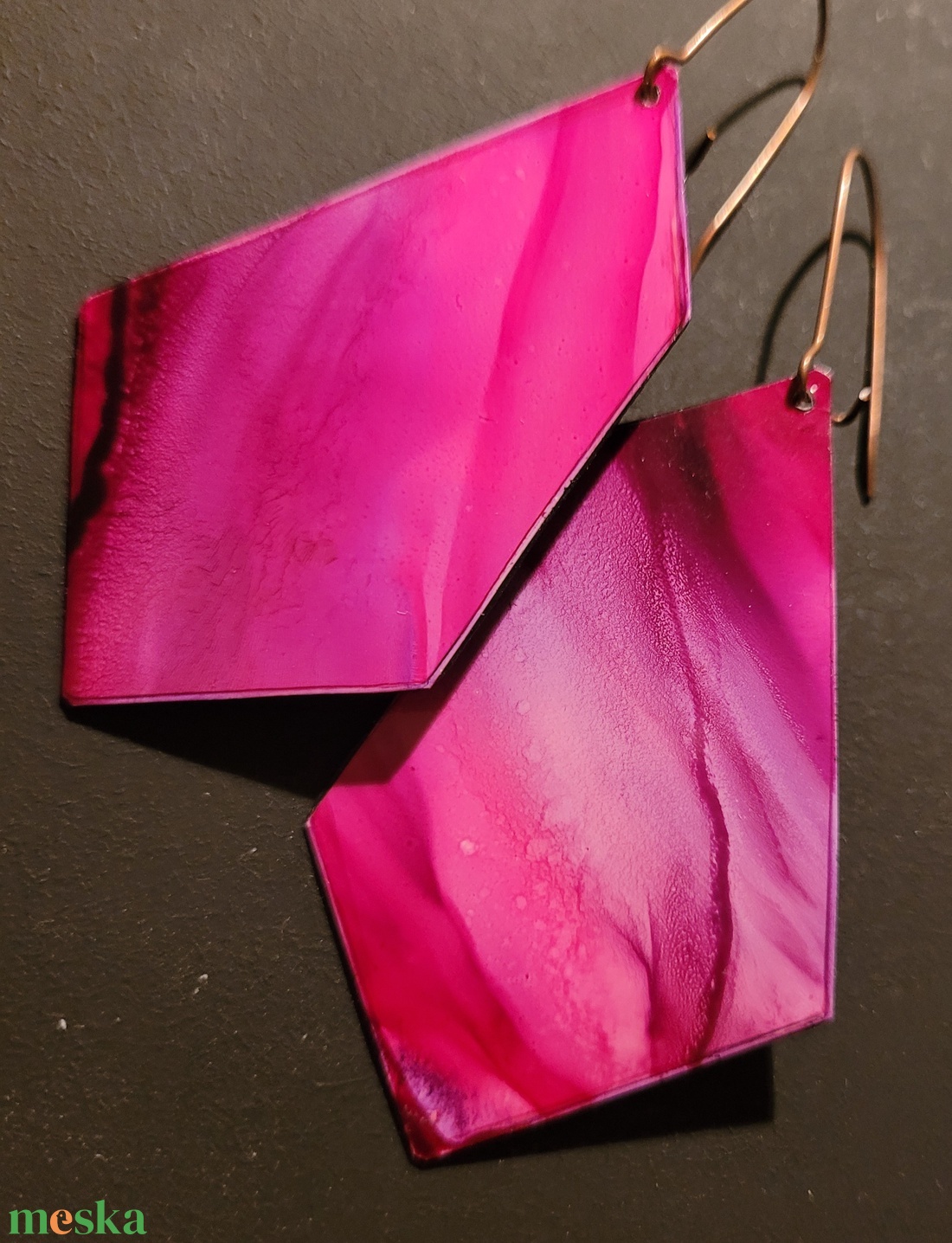 Pink-lila geometria - flow fülbevaló - ékszer - fülbevaló - lógó fülbevaló - Meska.hu Pink-lila geometria - flow fülbevaló - ékszer - fülbevaló - lógó fülbevaló - Meska.hu