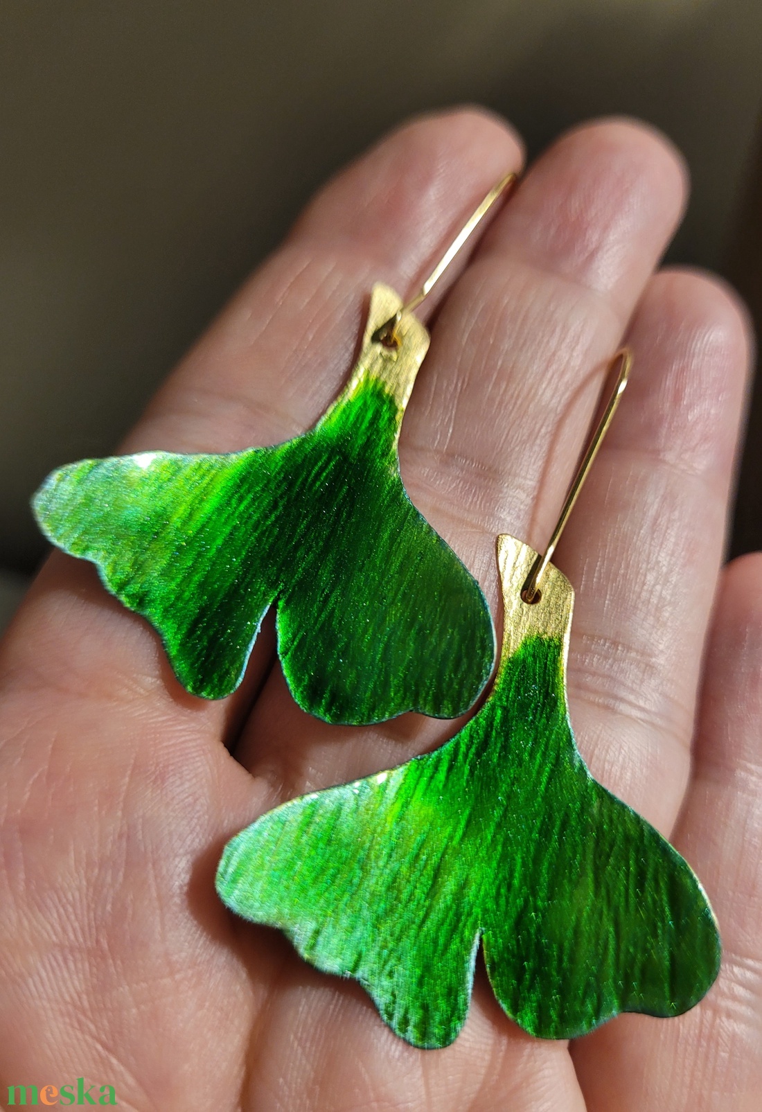 Gingko - sárgaréz fülbevaló - ékszer - fülbevaló - lógó fülbevaló - Meska.hu Gingko - sárgaréz fülbevaló - ékszer - fülbevaló - lógó fülbevaló - Meska.hu