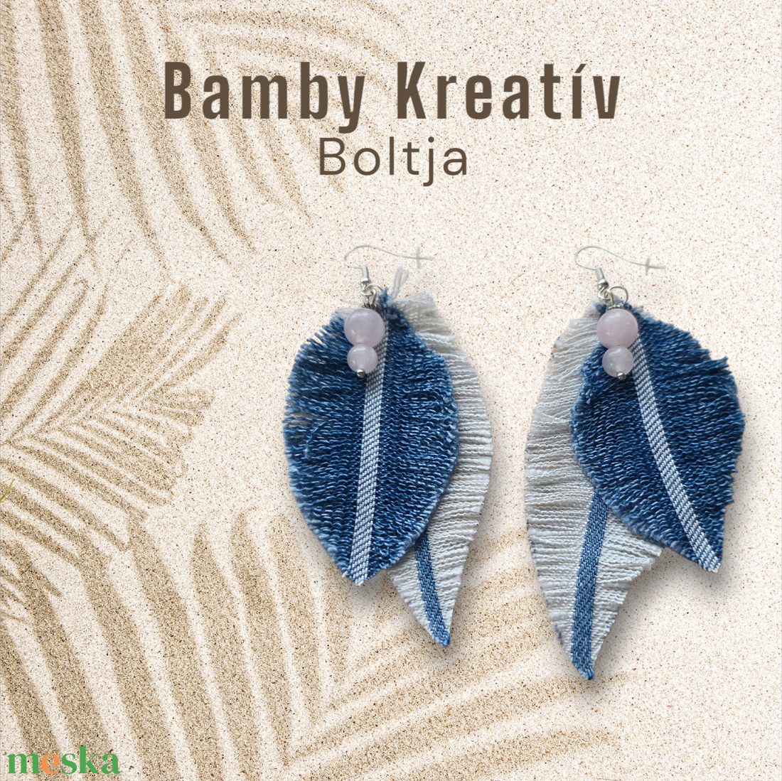 Farmer fülbevaló ásványgyönggyel - ékszer - fülbevaló - lógó fülbevaló - Meska.hu