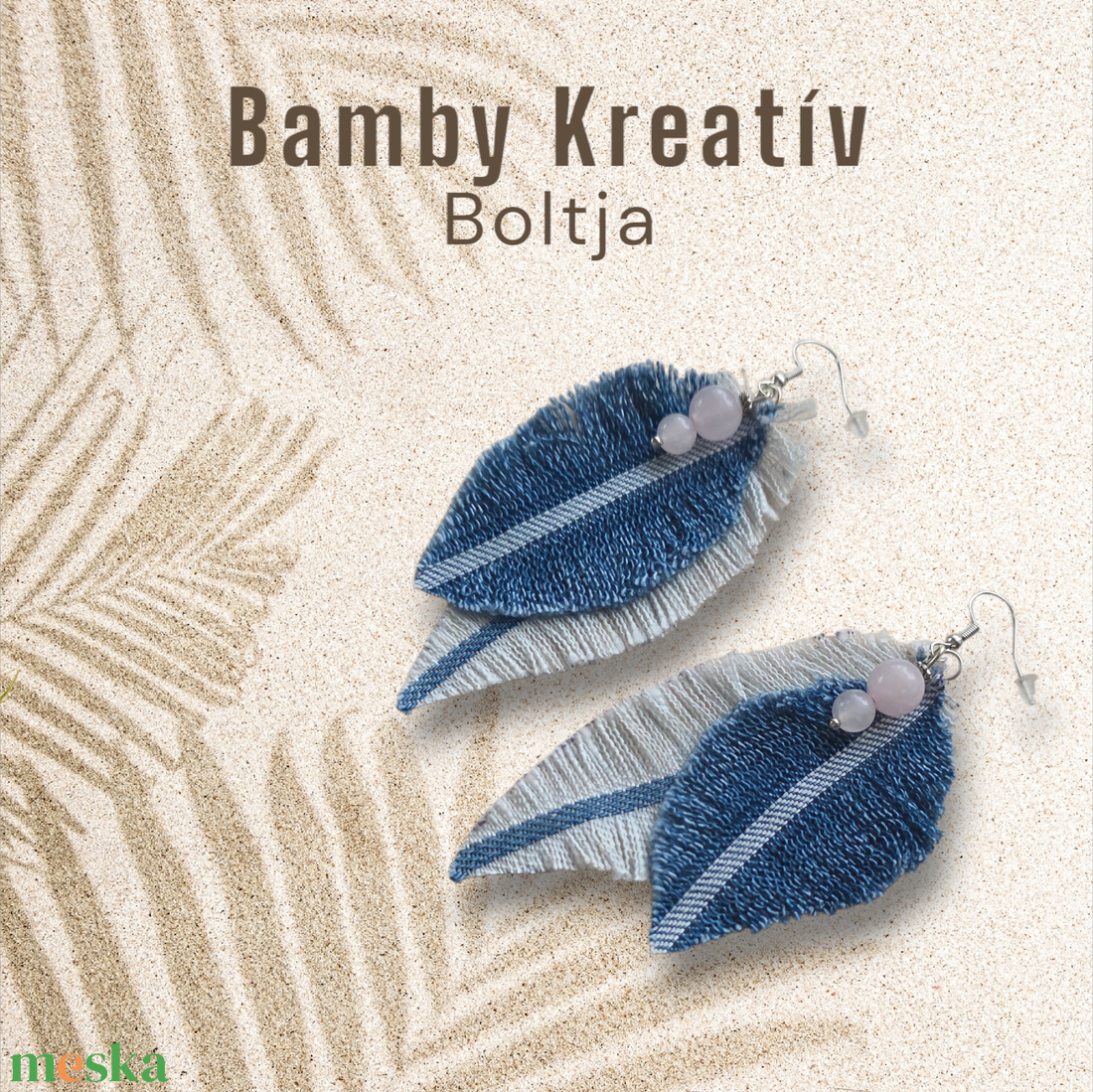 Farmer fülbevaló ásványgyönggyel - ékszer - fülbevaló - lógó fülbevaló - Meska.hu