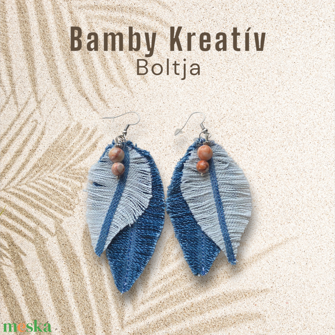 Farmer fülbevaló ásványgyönggyel - ékszer - fülbevaló - lógó fülbevaló - Meska.hu