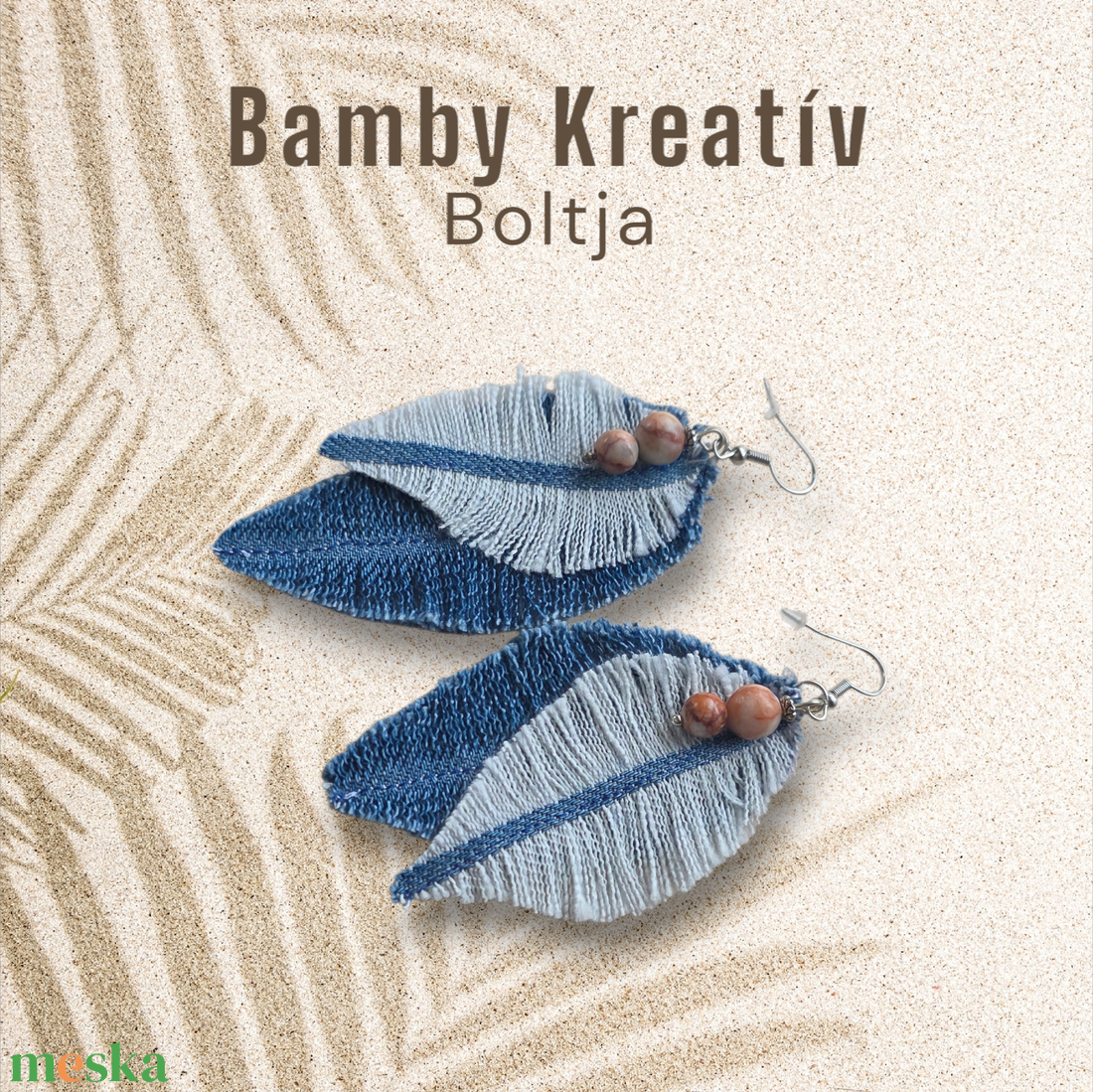 Farmer fülbevaló ásványgyönggyel - ékszer - fülbevaló - lógó fülbevaló - Meska.hu