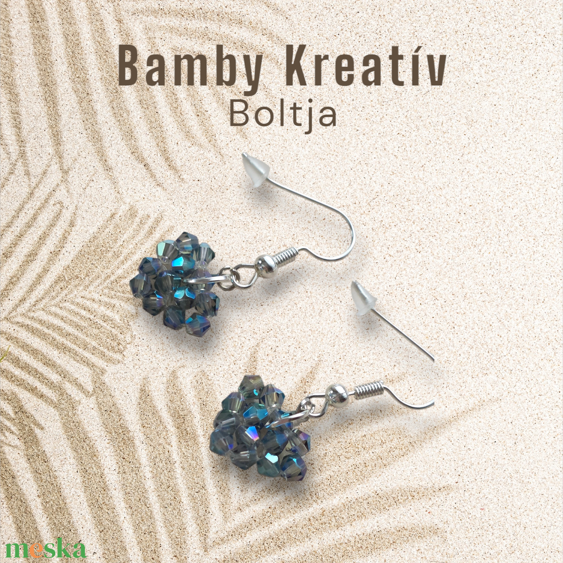 Csiszolt gyöngy fülbevaló - ékszer - fülbevaló - lógó fülbevaló - Meska.hu