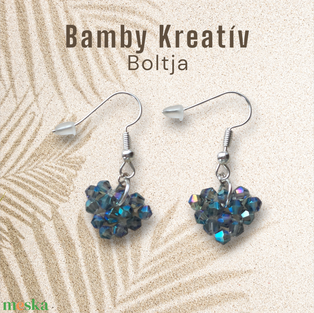 Csiszolt gyöngy fülbevaló - ékszer - fülbevaló - lógó fülbevaló - Meska.hu