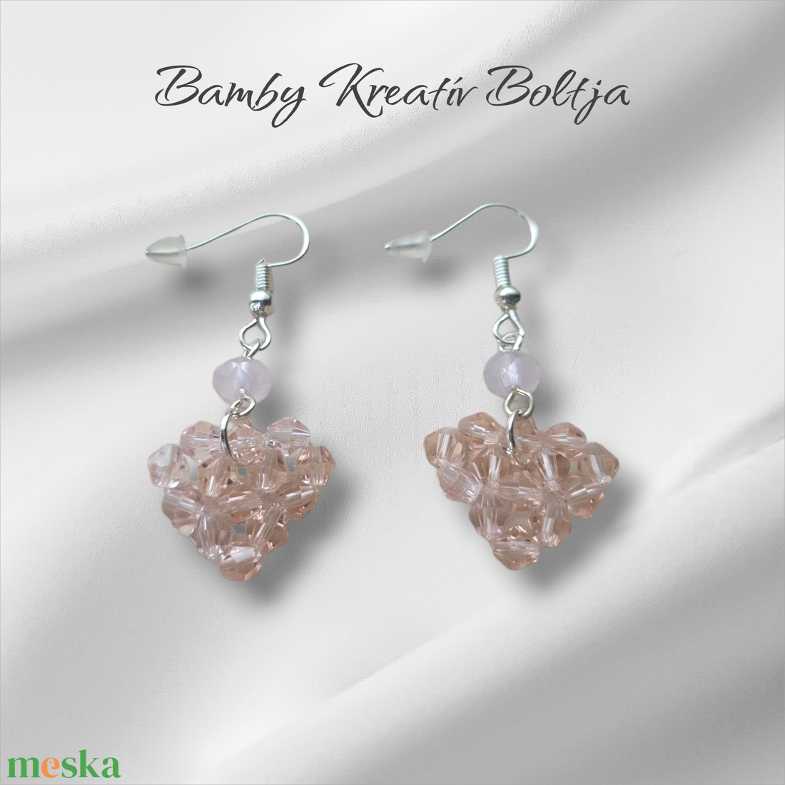 Csiszolt gyöngy fülbevaló - ékszer - fülbevaló - lógó fülbevaló - Meska.hu