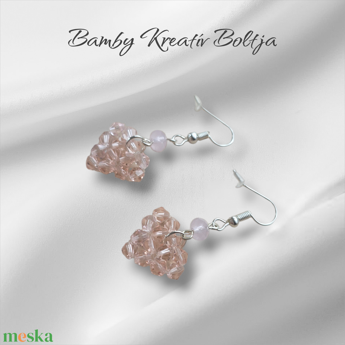 Csiszolt gyöngy fülbevaló - ékszer - fülbevaló - lógó fülbevaló - Meska.hu