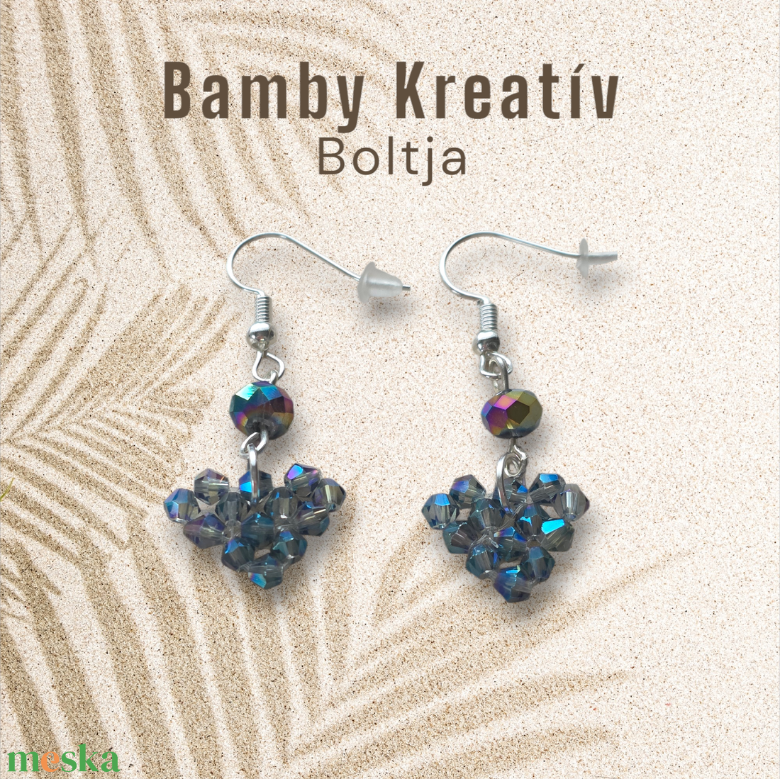 Csiszolt gyöngy fülbevaló - ékszer - fülbevaló - lógó fülbevaló - Meska.hu