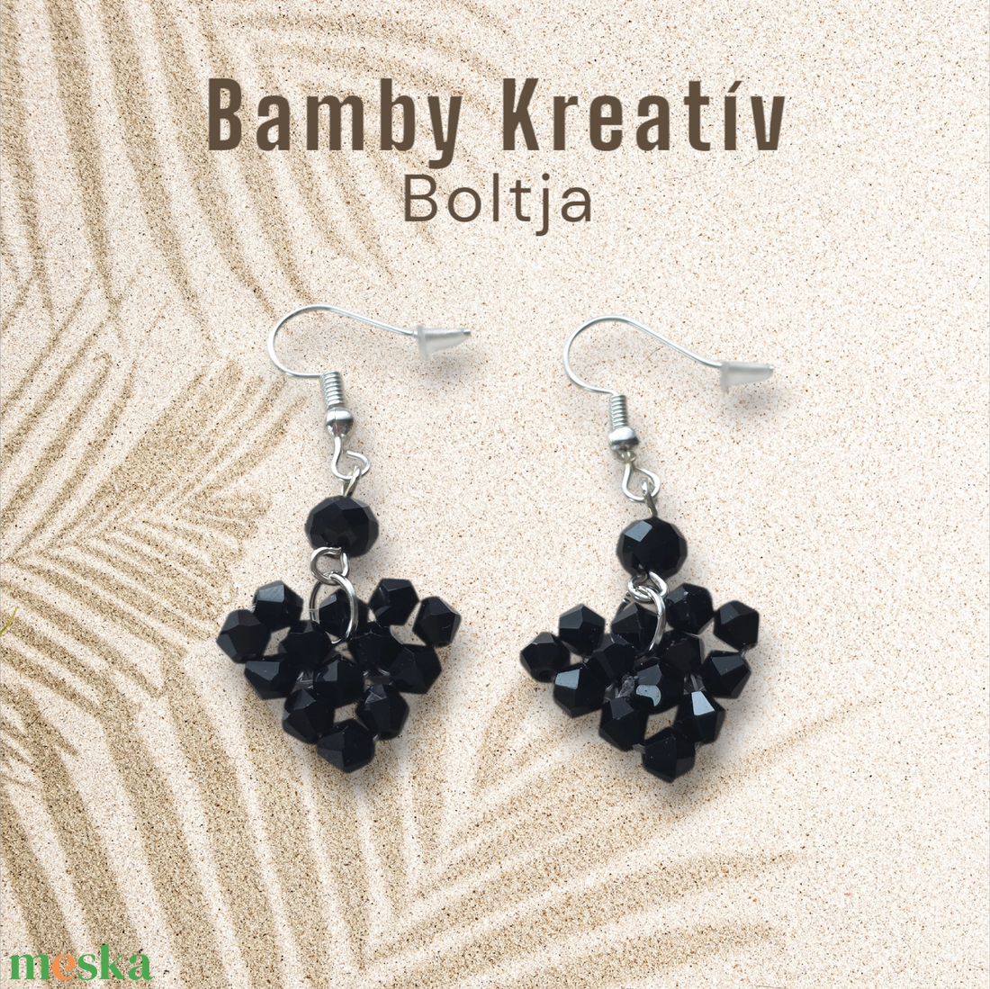 Csiszolt gyöngy fülbevaló - ékszer - fülbevaló - lógó fülbevaló - Meska.hu