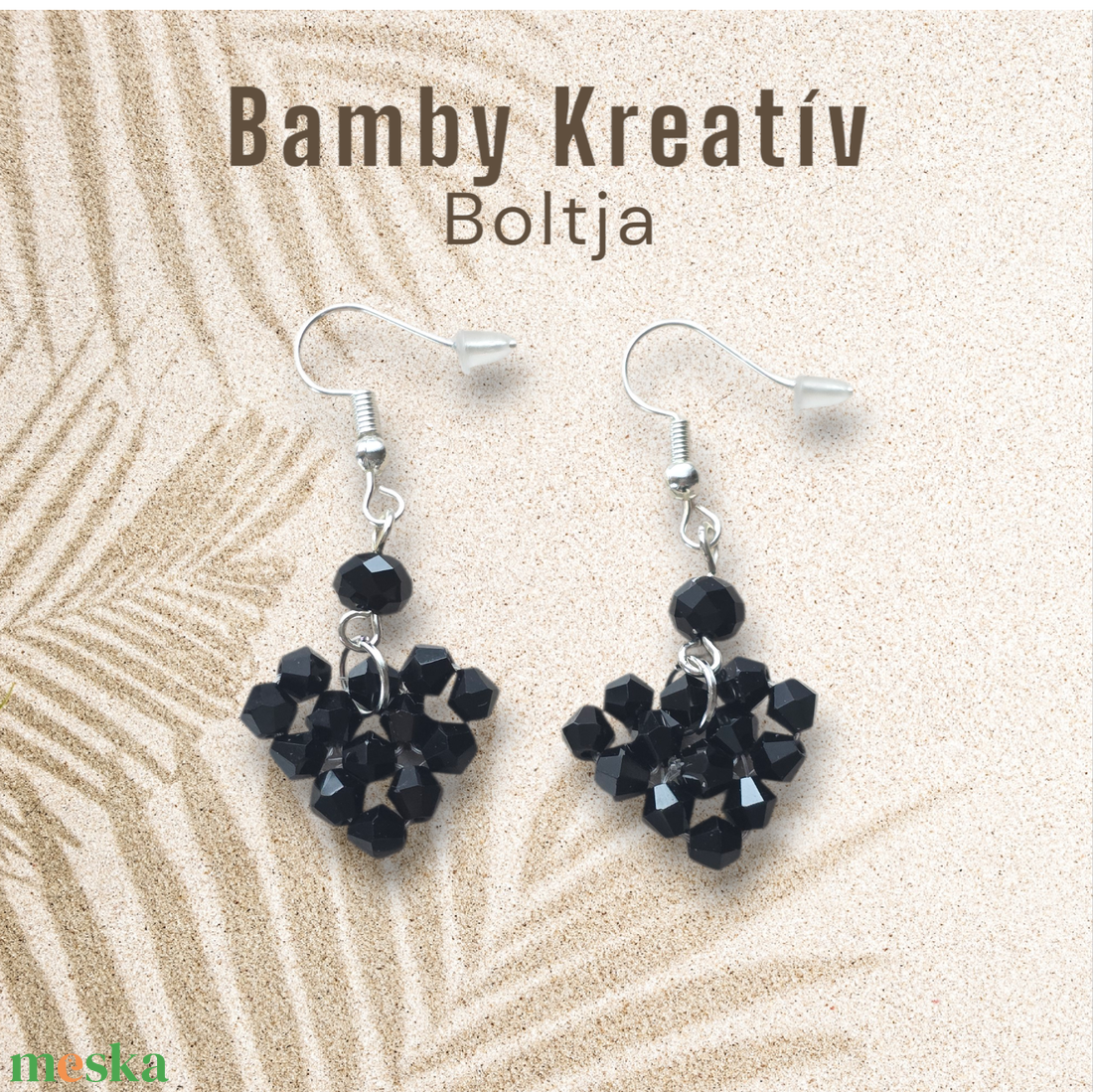 Csiszolt gyöngy fülbevaló - ékszer - fülbevaló - lógó fülbevaló - Meska.hu