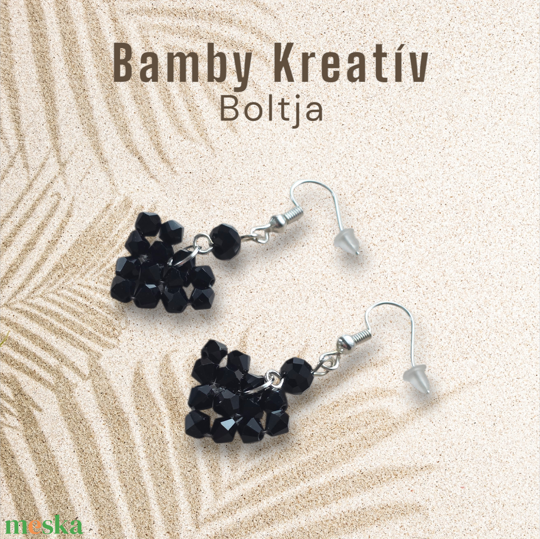 Csiszolt gyöngy fülbevaló - ékszer - fülbevaló - lógó fülbevaló - Meska.hu