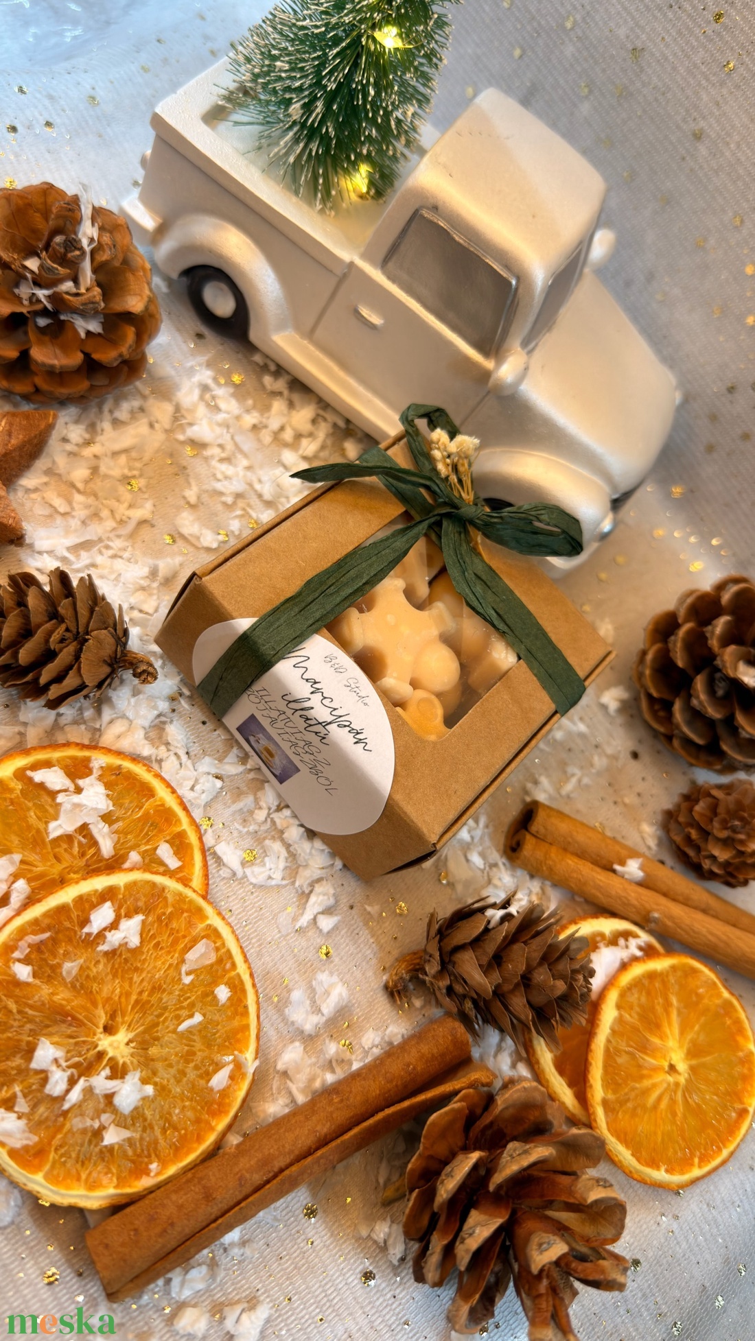 Marcipán illatú illatviasz szójaviaszból - otthon & életmód - gyertya, illat, aroma - illatviasz - Meska.hu