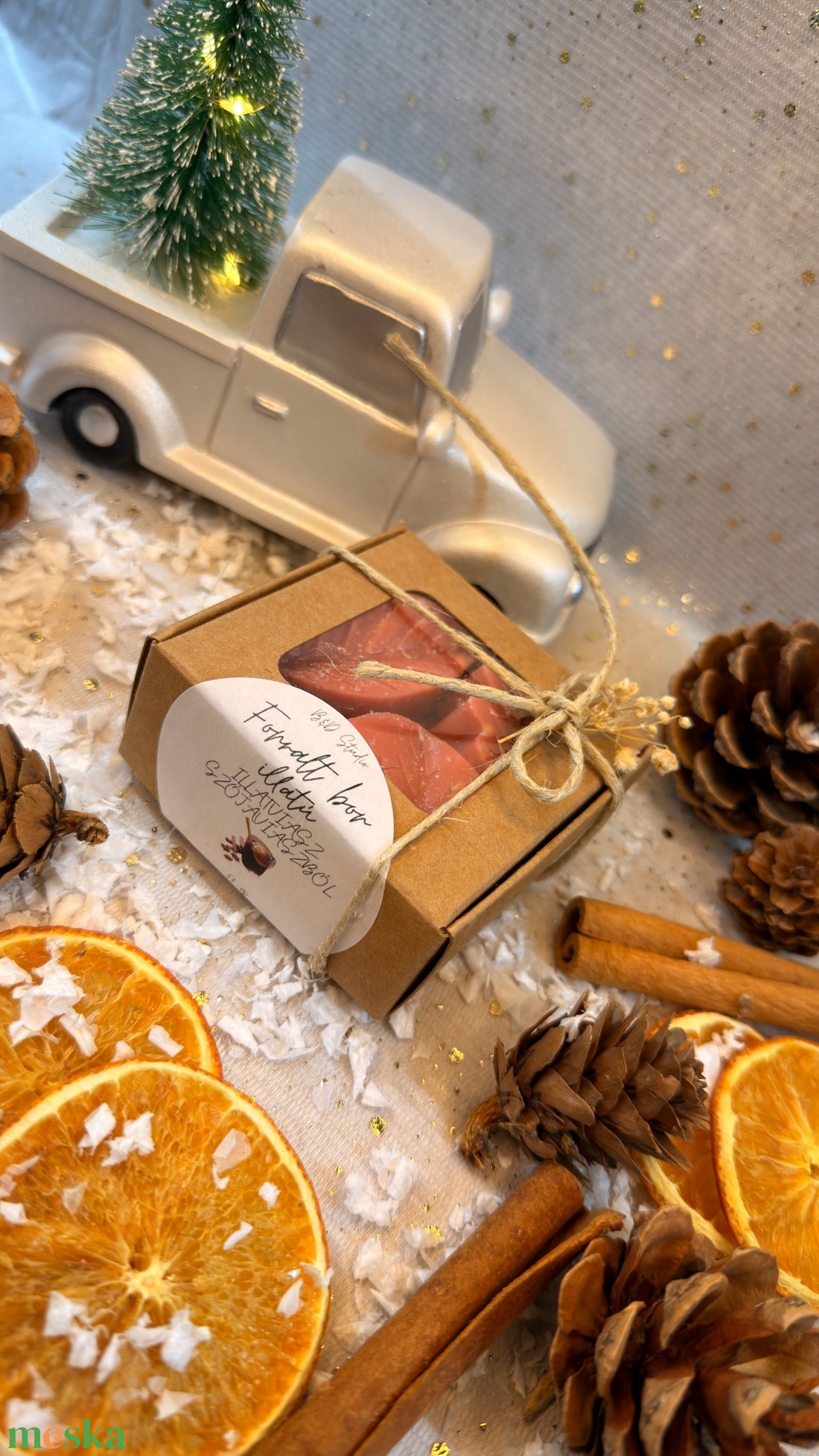 Illatviasz forralt bor illattal - otthon & életmód - gyertya, illat, aroma - illatviasz - Meska.hu