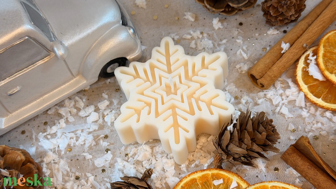 Hópihe alakú szójaviasz gyertya - otthon & életmód - gyertya, illat, aroma - gyertya - Meska.hu