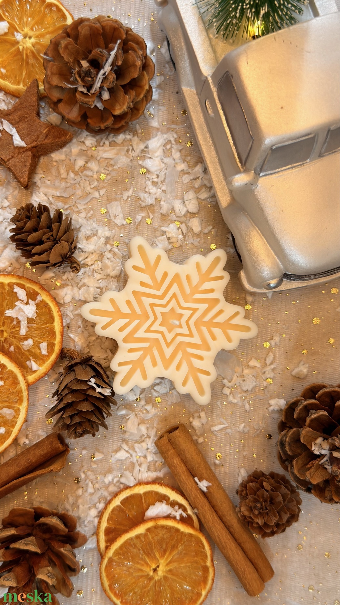 Hópihe alakú szójaviasz gyertya - otthon & életmód - gyertya, illat, aroma - gyertya - Meska.hu