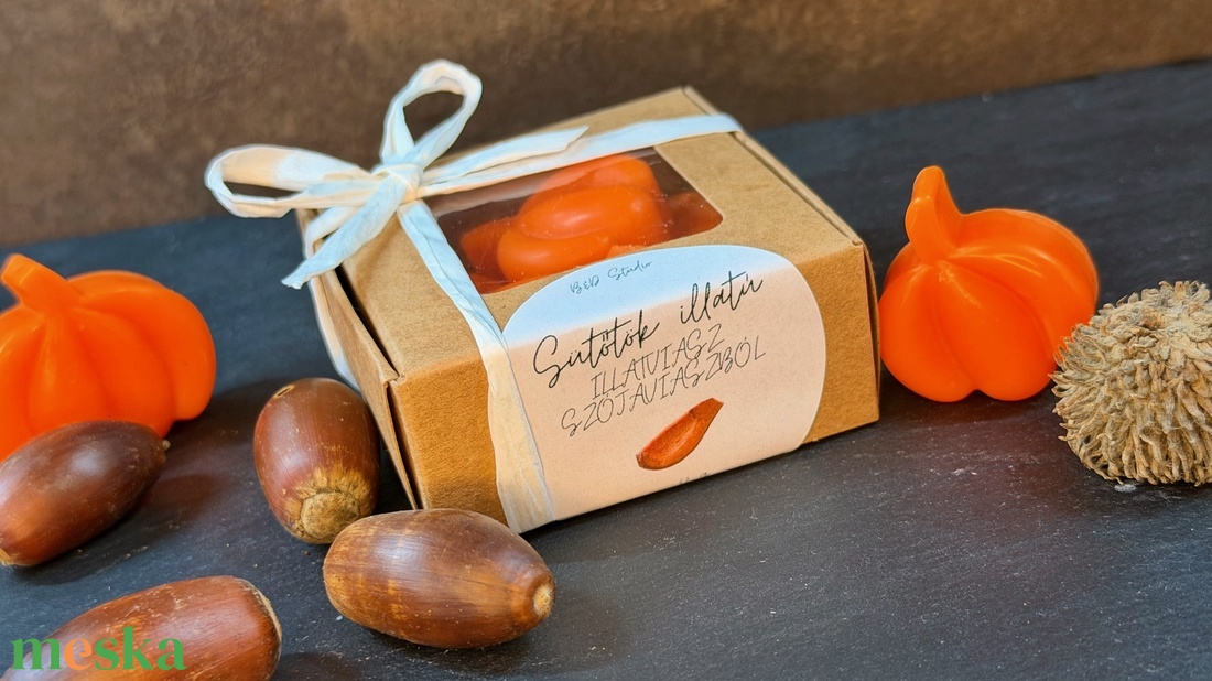 Sütőtök illatú illatviasz szójaviaszból - otthon & életmód - gyertya, illat, aroma - illatviasz - Meska.hu