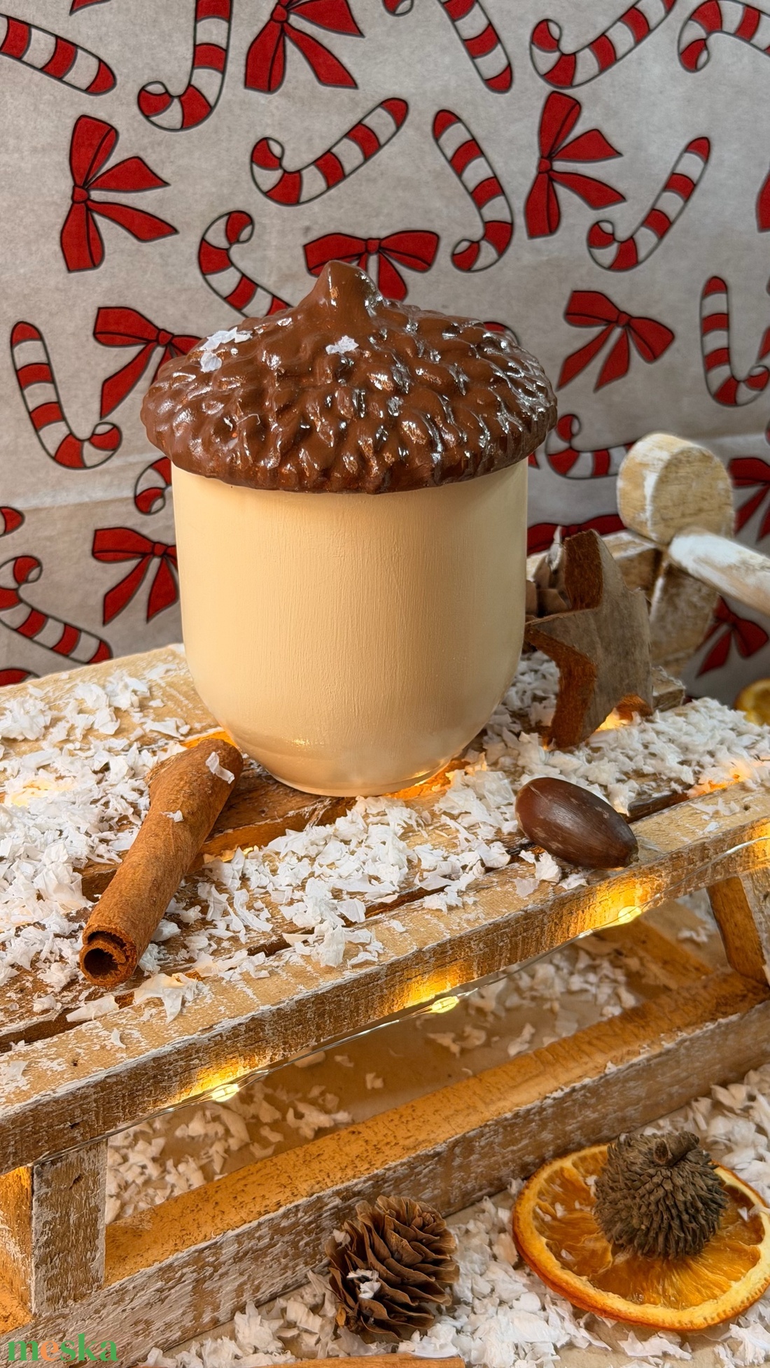 Szójaviasz illat gyertya édes gesztenye illattal - otthon & életmód - gyertya, illat, aroma - gyertya - Meska.hu