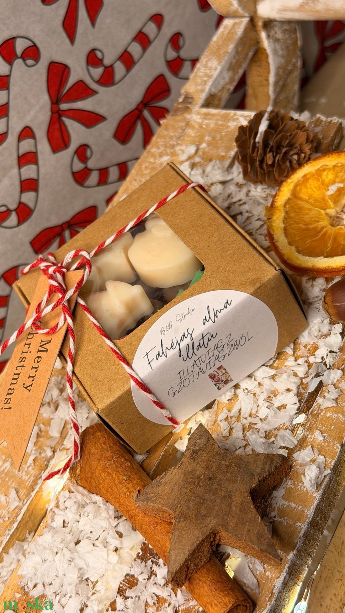 Fahéjas alma illatú illatviasz - otthon & életmód - gyertya, illat, aroma - illatviasz - Meska.hu