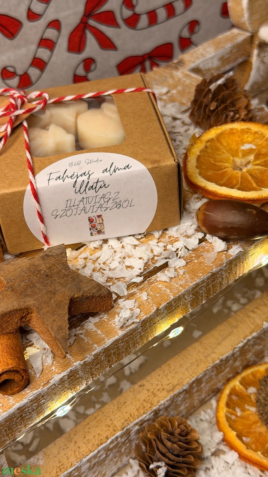 Fahéjas alma illatú illatviasz - otthon & életmód - gyertya, illat, aroma - illatviasz - Meska.hu