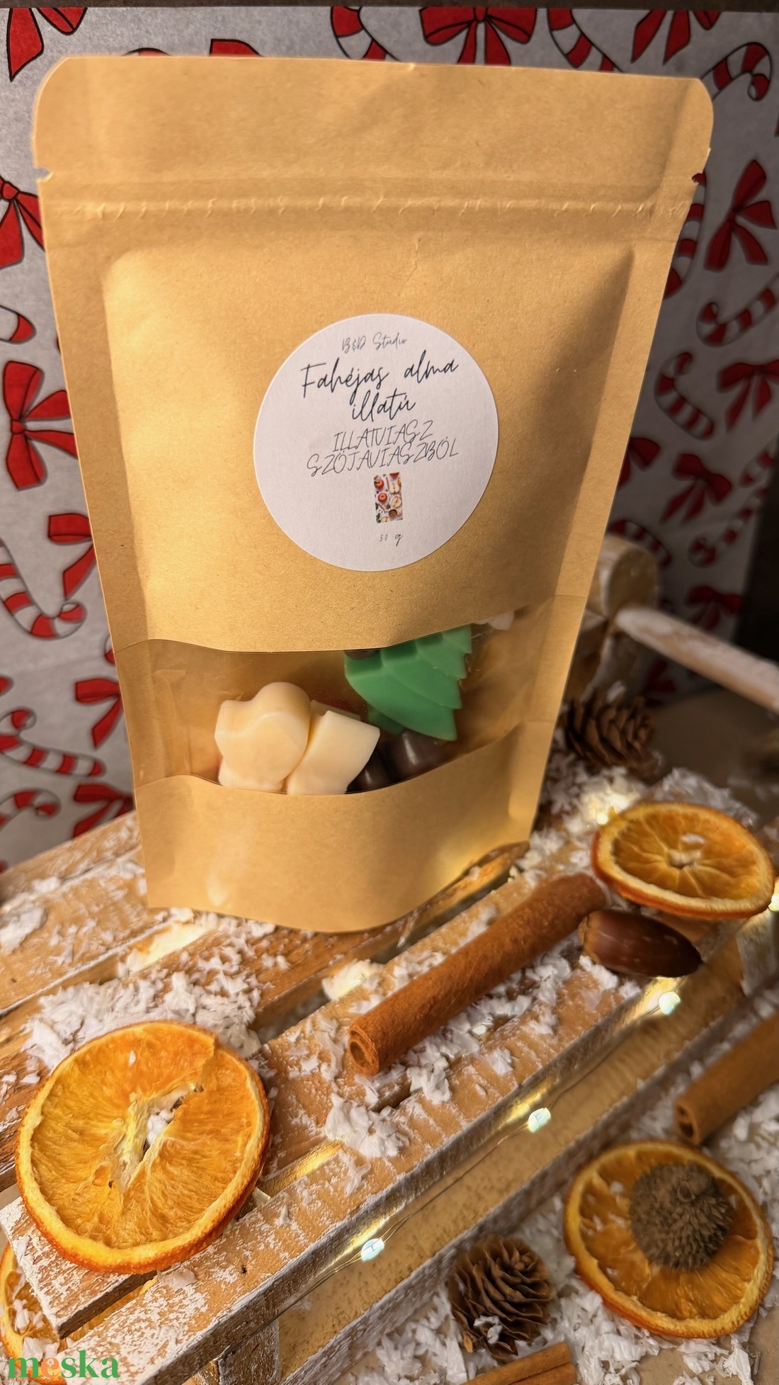 Fahéjas alma illatú illatviasz - otthon & életmód - gyertya, illat, aroma - illatviasz - Meska.hu