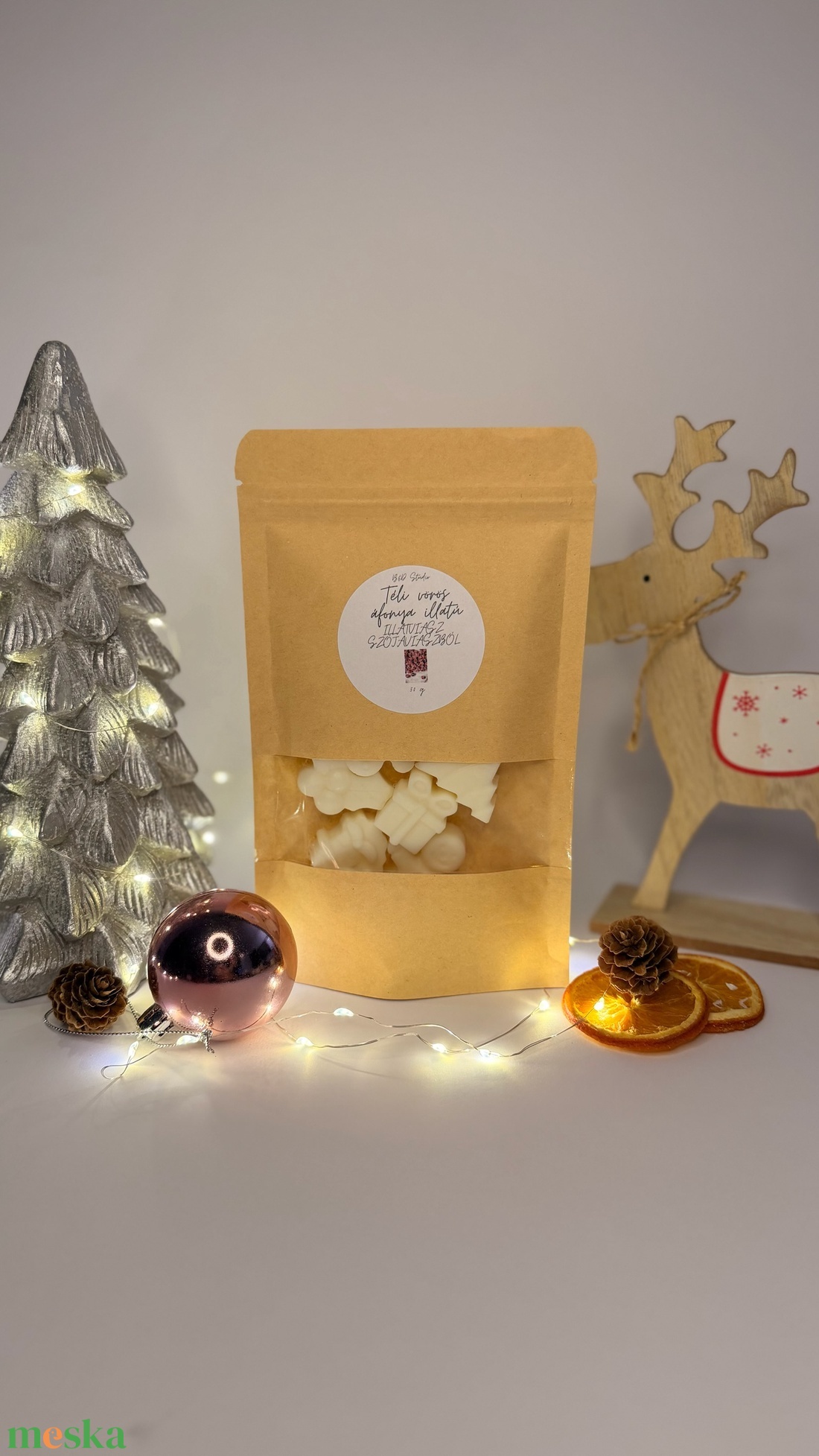 Téli vörös áfonya illatú illatviasz - otthon & életmód - gyertya, illat, aroma - illatviasz - Meska.hu