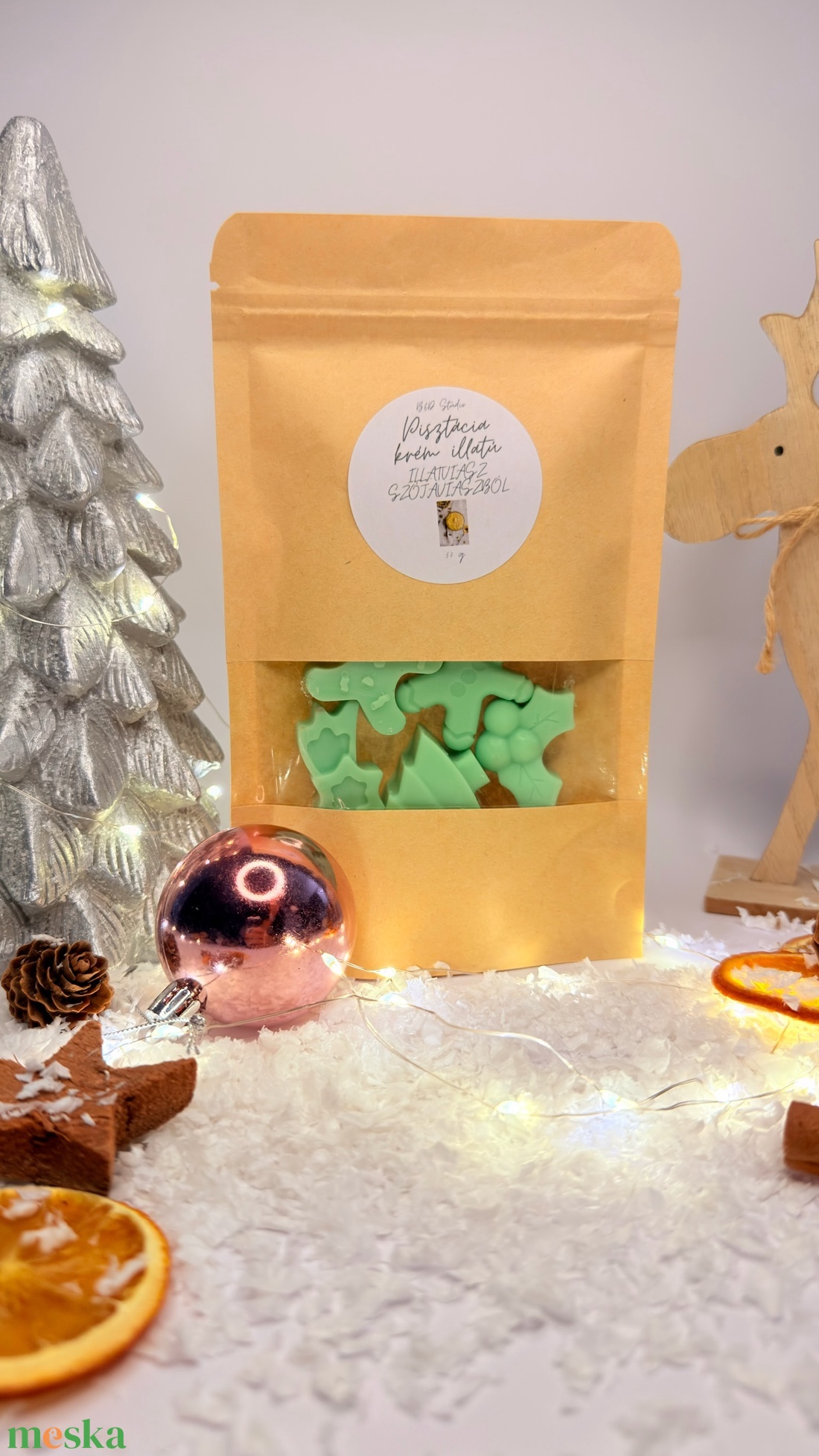 Pisztácia krém illatú illatviasz - otthon & életmód - gyertya, illat, aroma - illatviasz - Meska.hu