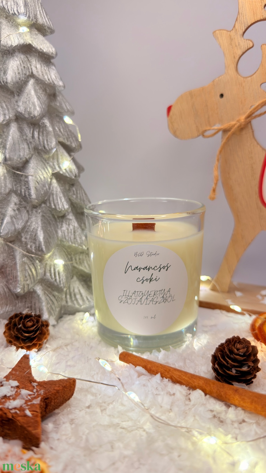 Narancsos csoki illatgyertya szójaviaszból - otthon & életmód - gyertya, illat, aroma - gyertya - Meska.hu