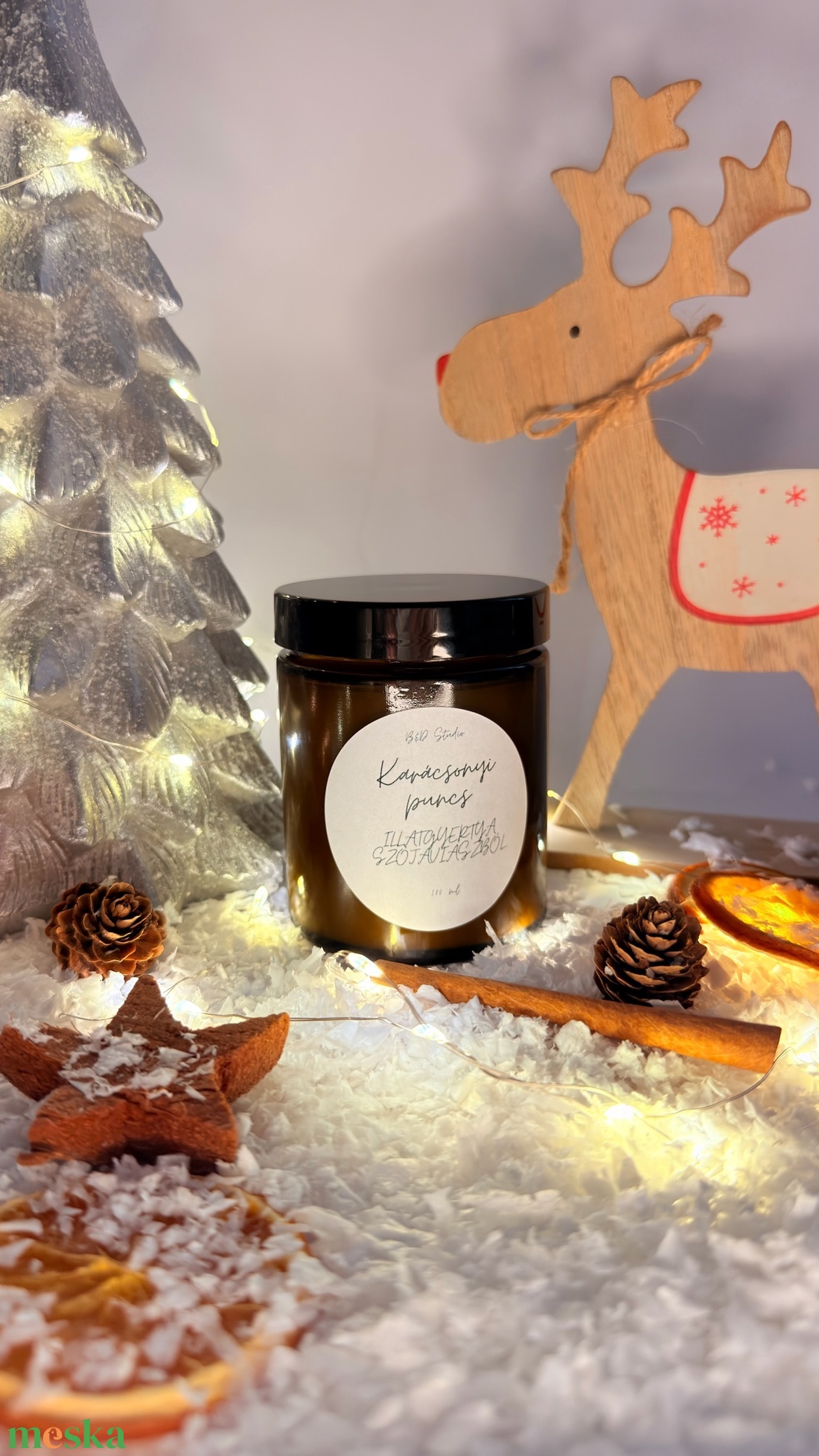 Karácsonyi puncs illatgyertya szójaviaszból - otthon & életmód - gyertya, illat, aroma - gyertya - Meska.hu