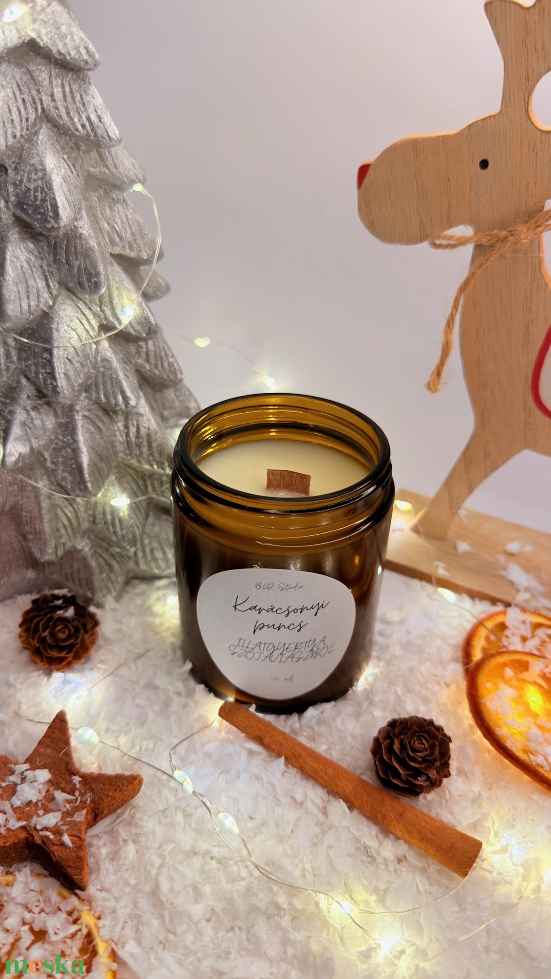 Karácsonyi puncs illatgyertya szójaviaszból - otthon & életmód - gyertya, illat, aroma - gyertya - Meska.hu