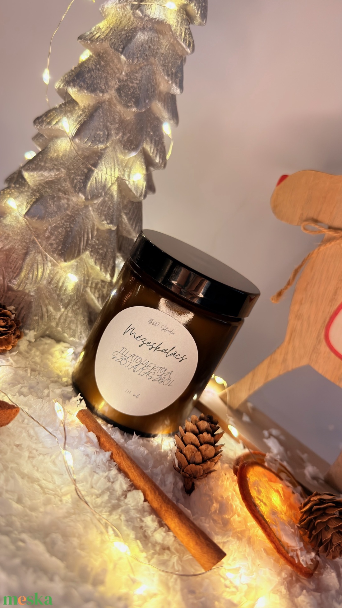 Mézeskalács illatgyertya szójaviaszból - otthon & életmód - gyertya, illat, aroma - gyertya - Meska.hu