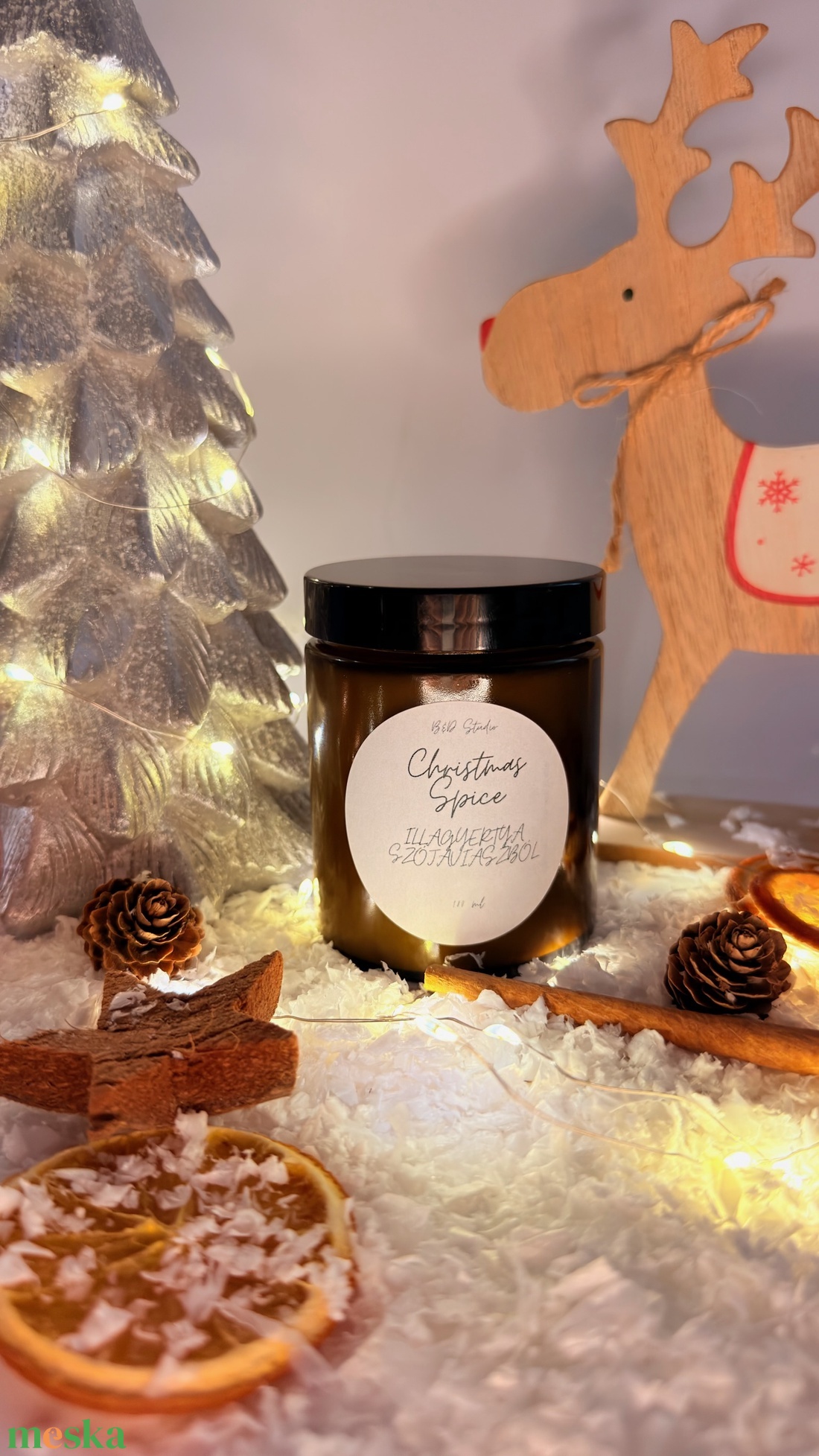 Christmas spice illatgyertya szójaviaszból - otthon & életmód - gyertya, illat, aroma - gyertya - Meska.hu