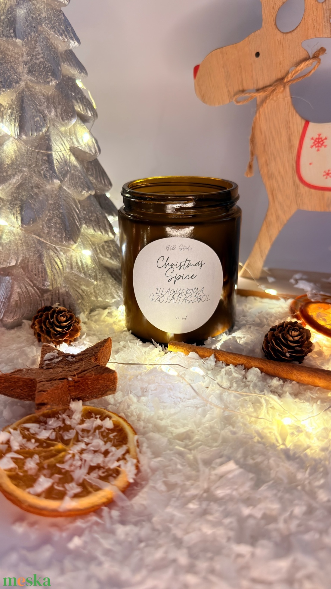 Christmas spice illatgyertya szójaviaszból - otthon & életmód - gyertya, illat, aroma - gyertya - Meska.hu