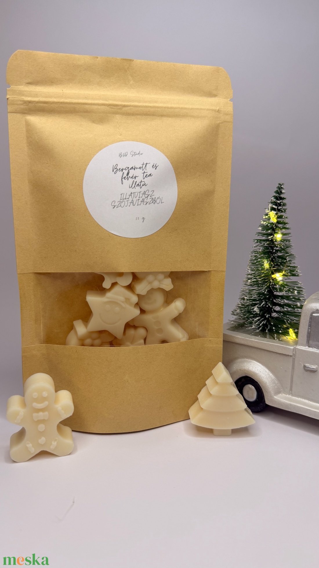 Bergamott és fehér tea illatú illatviasz - otthon & életmód - gyertya, illat, aroma - illatviasz - Meska.hu